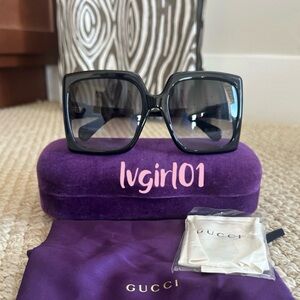🌸💯Authentic Gucci 59mm Gradient Square Sunglasses